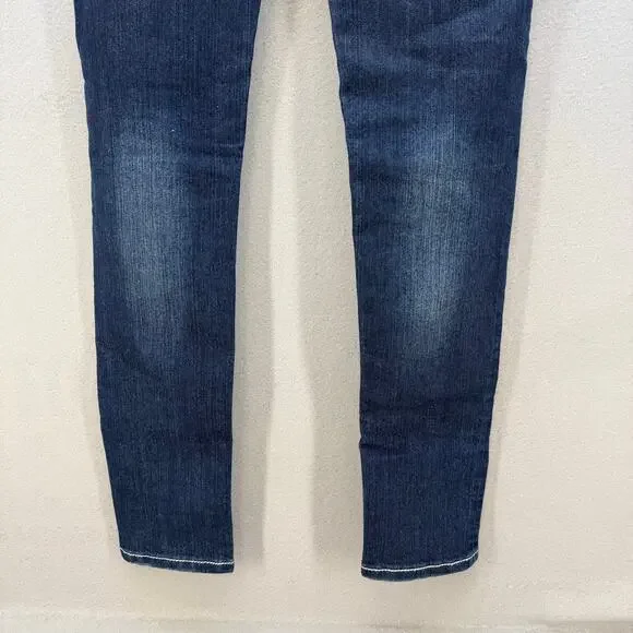 Miss Me Jeans Women's 28x31 (6) Dark Blue Skinny Fleur de Lis Blingy Western - Picture 6 of 14